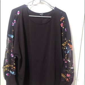 Long sleeve purple blouse